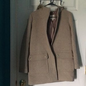 TAN J.CREW COAT. WORN TWICE